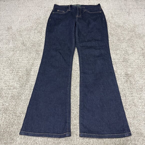 Lauren Ralph Lauren Jeans Bootcut Blue Pockets Women’s Size 4 Petite - Picture 1 of 11